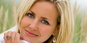 Smiling woman outdoors